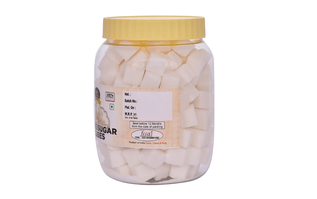 Food Essential White Sugar Cubes    Plastic Jar  700 grams